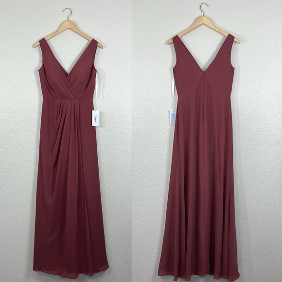 REVELRY NWT Blair Chiffon Dress size 6 Formal Bridal Dress - Picture 1 of 13